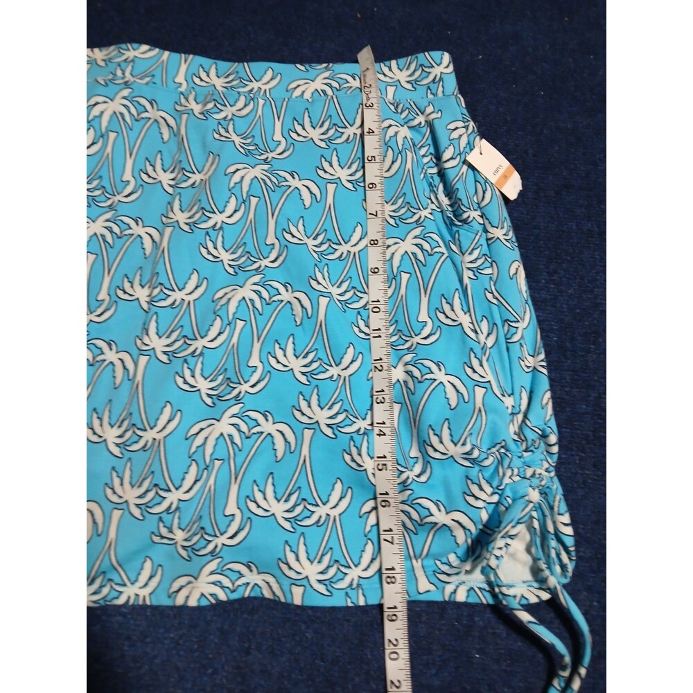 Croft and Barrow women's Turquoise/White Palm Tree Skorts Athletic Tennis NWT 2X - Picture 9 of 9
